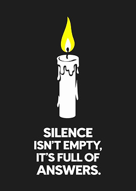 Silence and Answers Candle