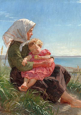 Mother and Child by the Sea