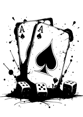 Ace of Spades with Dice