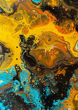 Abstract Fluid Art with Vibrant Colors
