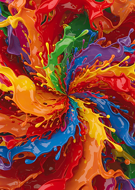 Colorful Paint Splashes