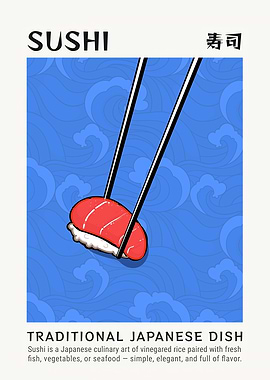 Sushi Poster Illustration