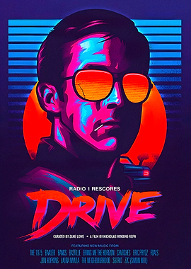 Drive Movie Poster Retro Art