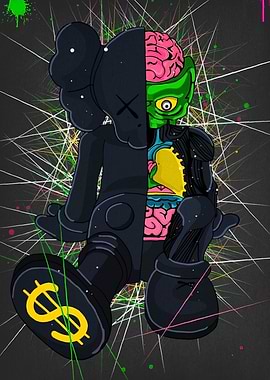 Deconstructed Kaws Inspired Figure