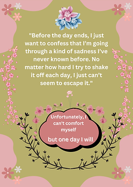 Floral Sadness Confession Art