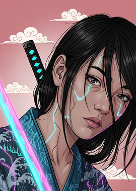Cyberpunk Samurai Girl