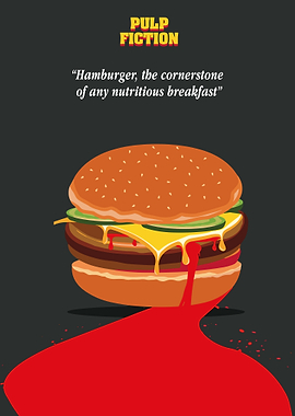 Pulp Fiction Movie Hamburger Breakfast