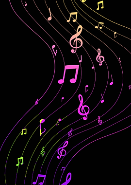 Music Notes Neon