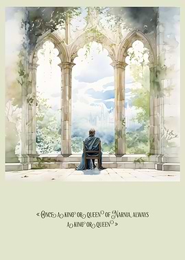 An eternal reign - Peter's royalty - Narnia watercolor poster