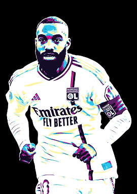 Alexandre Lacazette Pop Art Portrait