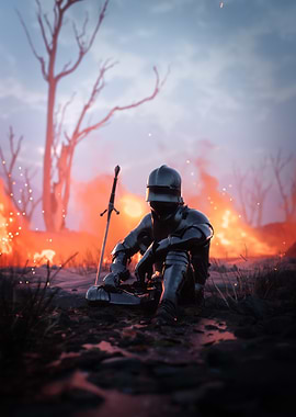 Knight in Armor by Fire