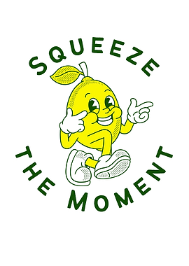 Squeeze the Moment Lemon Cartoon