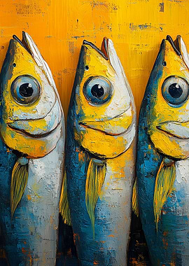 Three Fish Painting