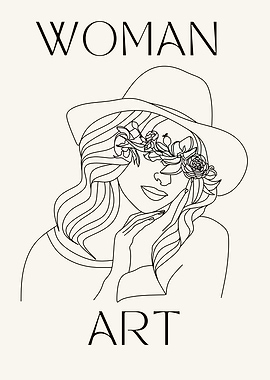 Woman Art Line Drawing
