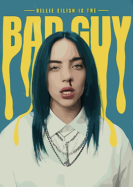 Billie Eilish Bad Guy Portrait