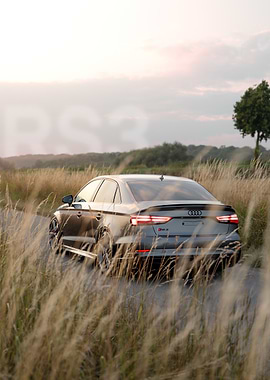 Audi RS3 on a country road