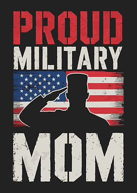 Proud Military Mom Graphic