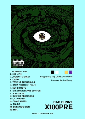 Bad Bunny X100PRE Album Cover