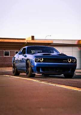 Blue Dodge Challenger SRT Hellcat