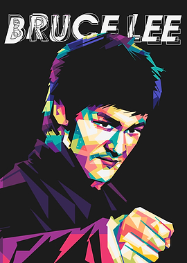 Bruce Lee Colorful Portrait