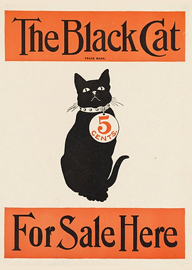 The Black Cat Vintage Advertisement Poster