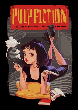 Pulp Fiction Mia Wallace Illustration