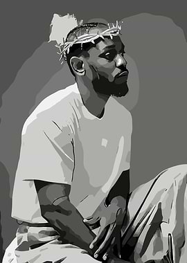 Kendrick Lamar Crown of Thorns Portrait