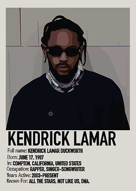 Kendrick Lamar Portrait Poster