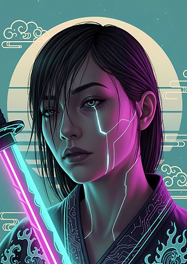 Cyberpunk Samurai Girl