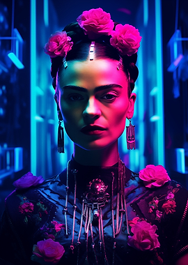 Frida Kahlo Neon Lighting