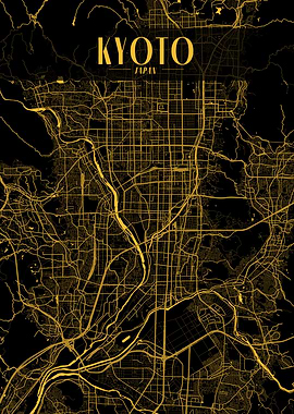Golden Kyoto City Map