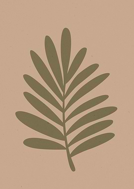 Boho Floral Palm Leaf Art