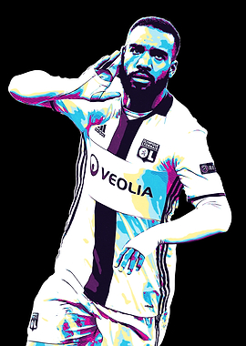 Alexandre Lacazette Pop Art Portrait