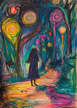 Enigmatic Figure in a Whimsical Forest