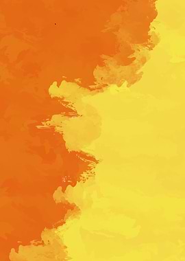 Abstract Orange and Yellow Watercolor Texture