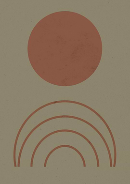 Boho Circle and Arches Art