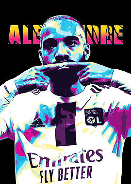 Alexandre Lacazette Pop Art Portrait