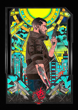 Male V Stained Glass