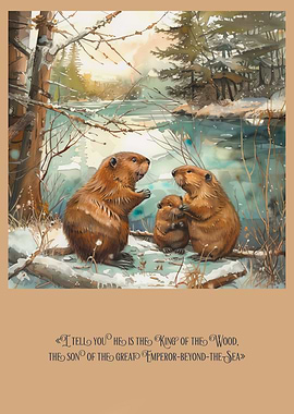 Tell you He is the King - MrBeaver's Belief - Narnia watercolor poster