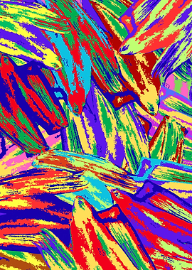 Abstract Brushstroke Pattern