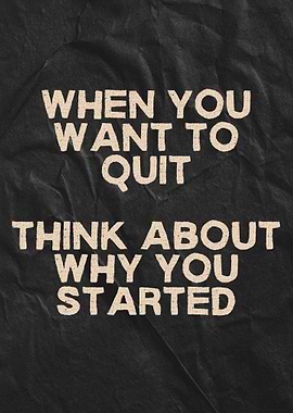 Inspirational Quote on Wrinkled Black Background