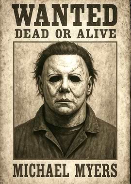Michael Myers Wanted Poster halloween