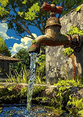 Water Tap in Nature