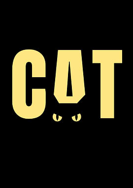 Minimalist Cat Word Art
