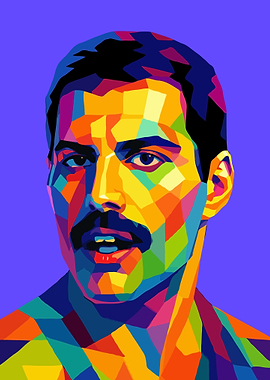 Freddie Mercury Pop Art Portrait