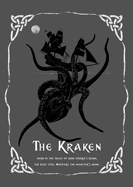 The Kraken Nautical Illustration