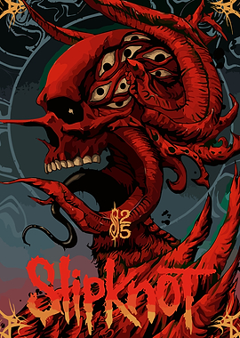 Slipknot Red Skull Monster Art