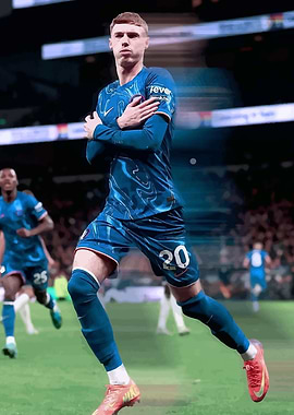 Soccer Player Celebrating Goal