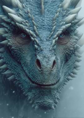 Icy Dragon Portrait