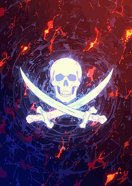 Pirate Skull and Sword